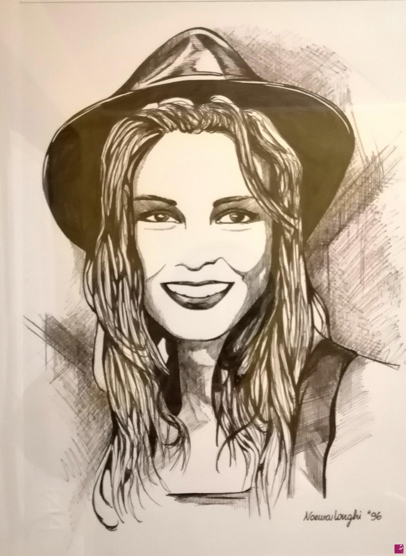 quadri in vendita online - Ragazza con cappello 