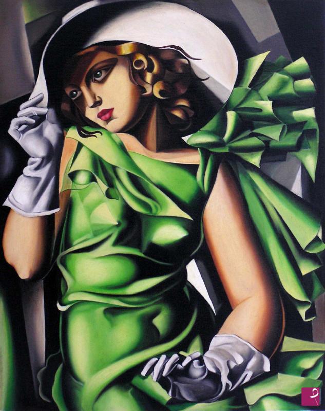quadri in vendita online - Ragazza in verde
