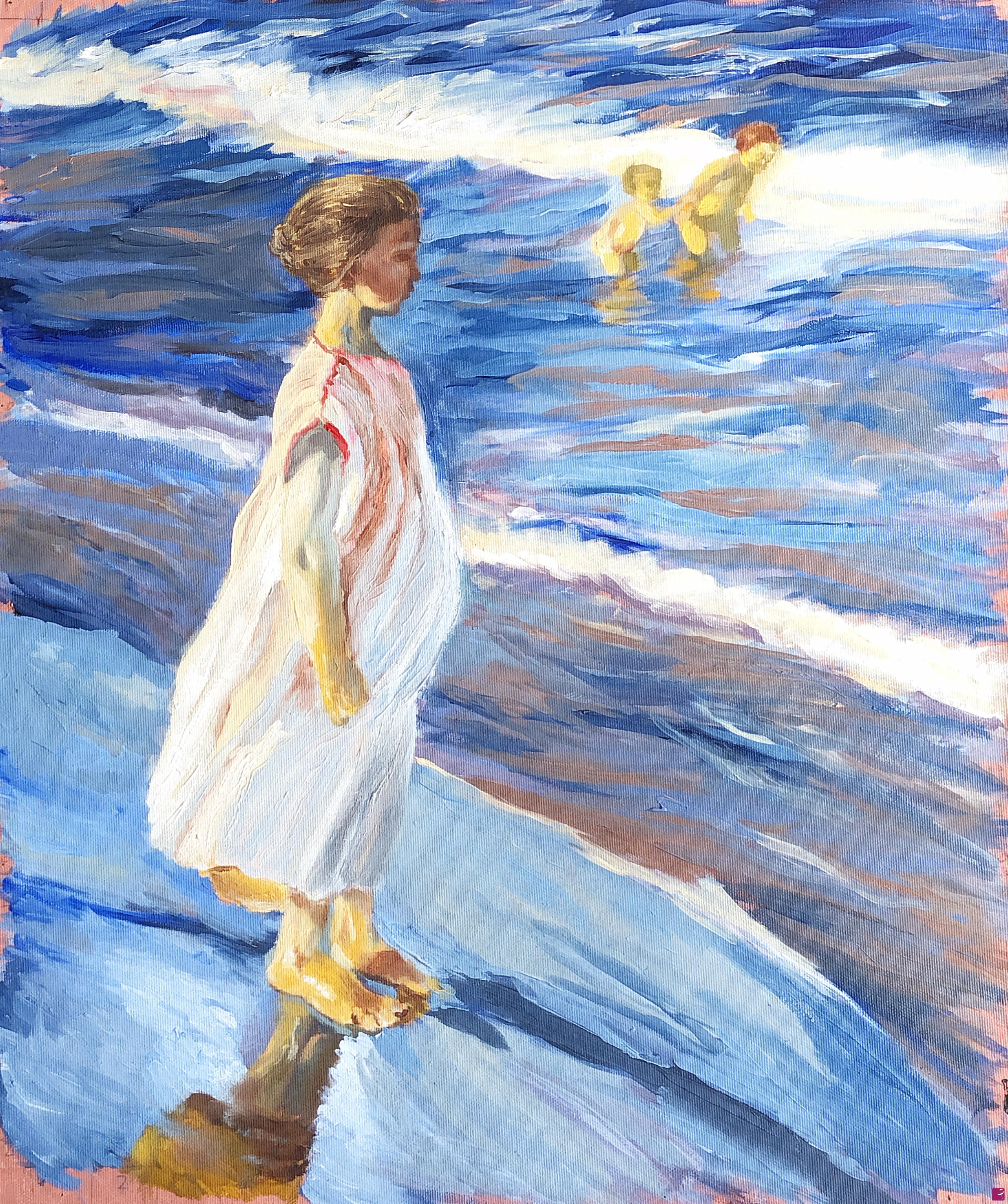 quadri in vendita online - Ragazza sulla spiaggia - Sorolla