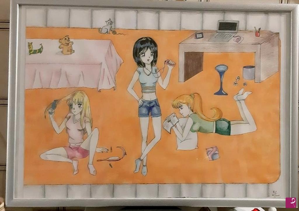quadri in vendita online - Ragazze nella cameretta