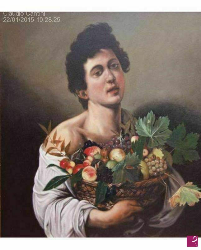 quadri in vendita online - Ragazzo con canestro