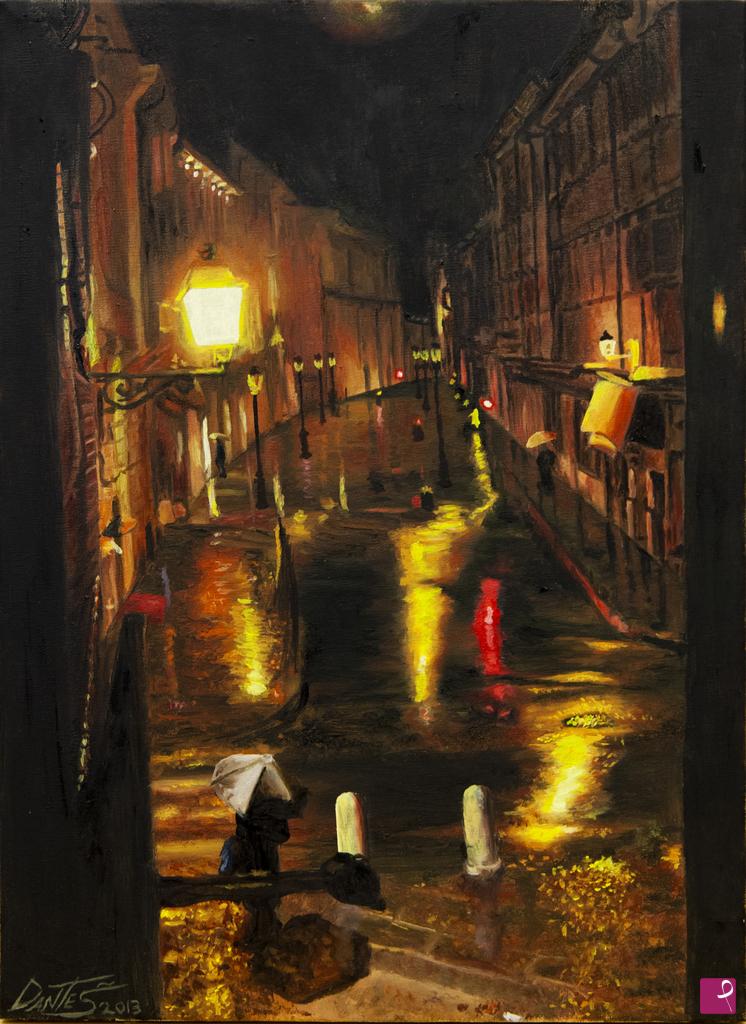 quadri in vendita online - rain in Cavana