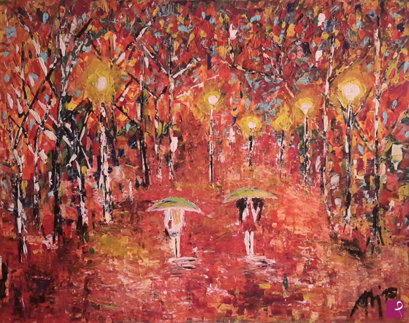 quadri in vendita online - Rain Walk