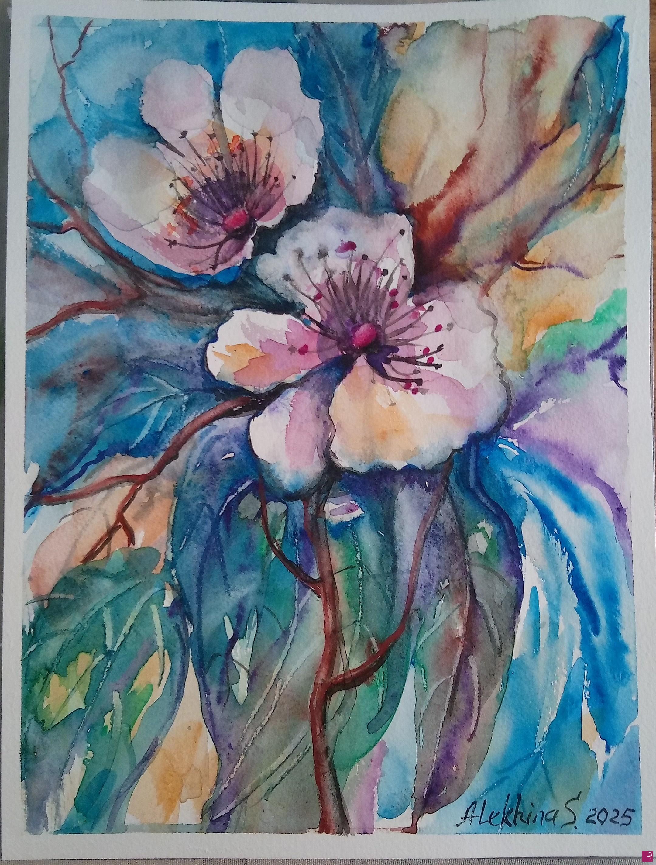 quadri in vendita online - Ramo con fiori 