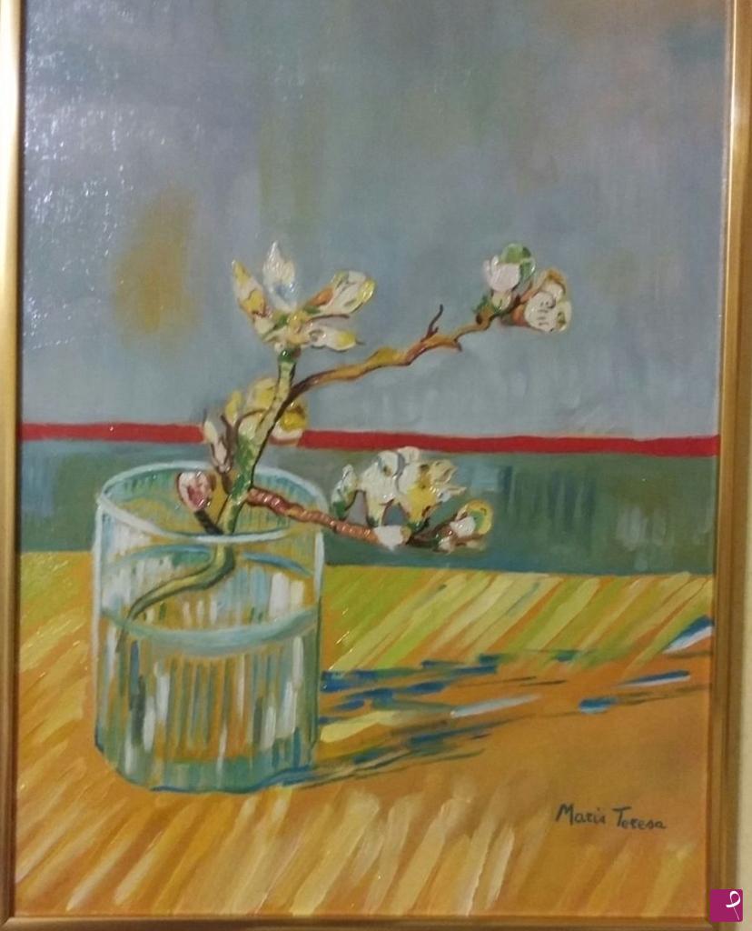 quadri in vendita online - Ramo di mandorlo in fiore 