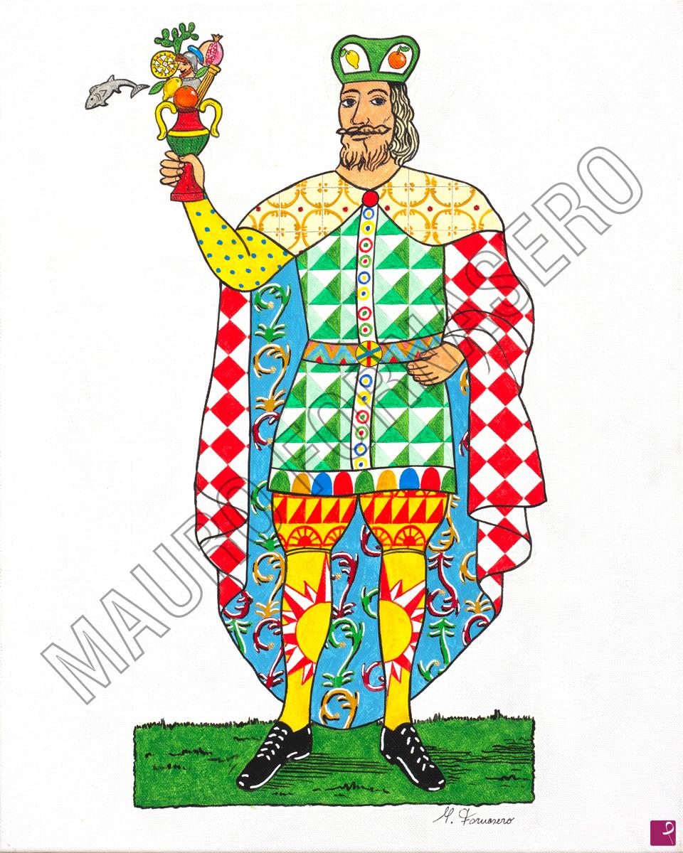 quadri in vendita online - Re di coppe