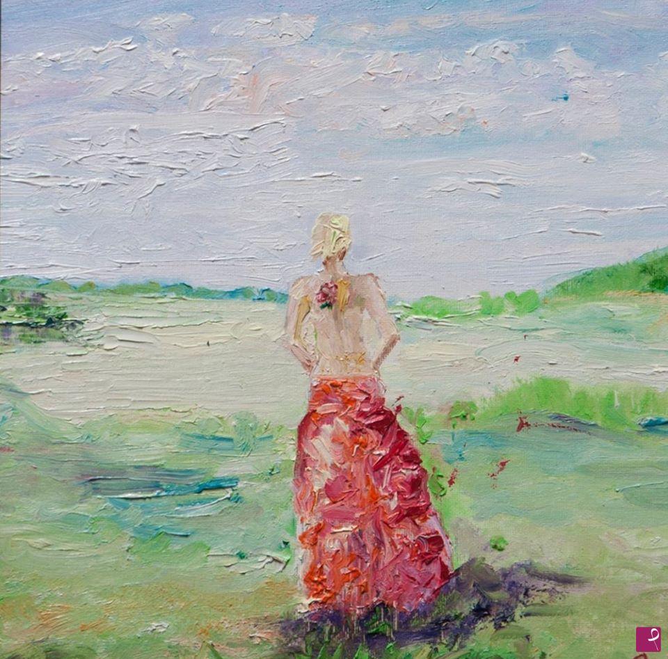 quadri in vendita online - red and sky