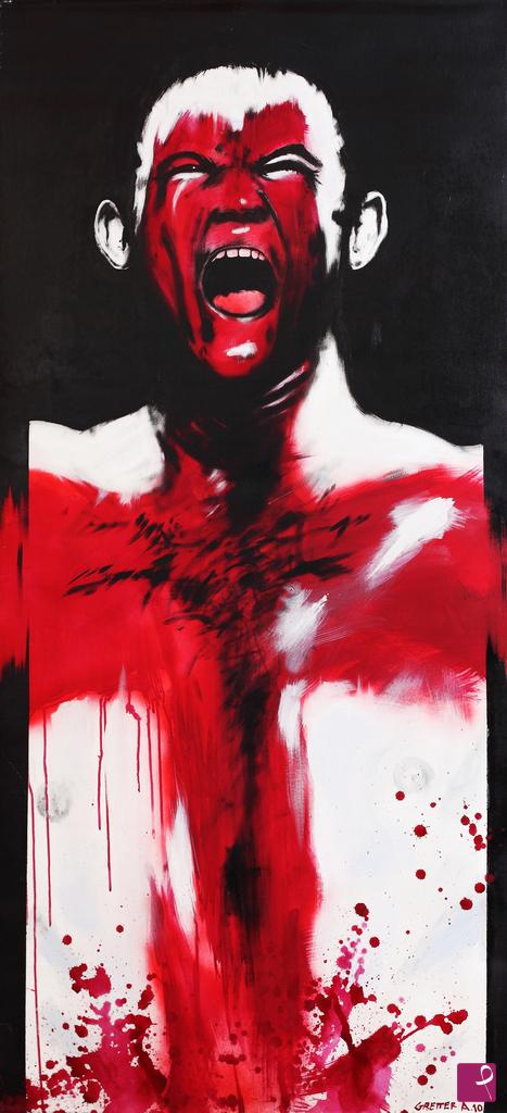quadri in vendita online - Red devil