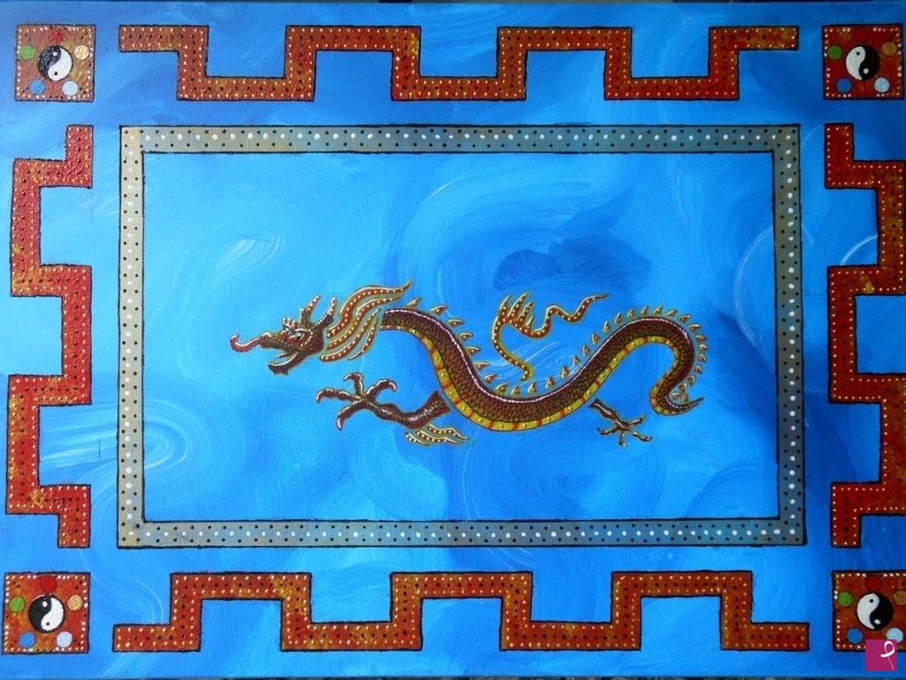 quadri in vendita online - Red Dragon