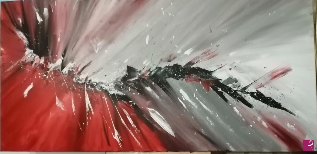 quadri in vendita online - Red explosion