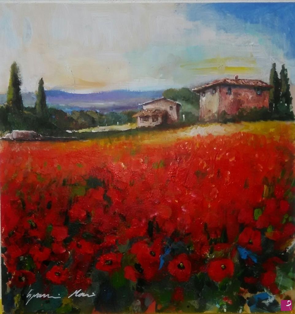 quadri in vendita online - Red flowers