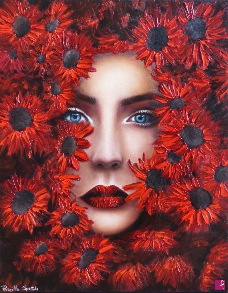 quadri in vendita online - Red flowers