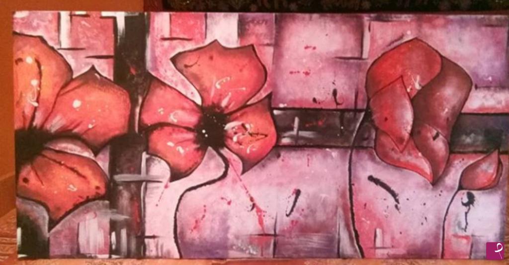quadri in vendita online - RED FLOWERS