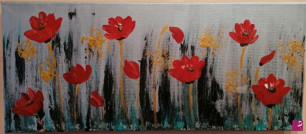 quadri in vendita online - Red Flowers 