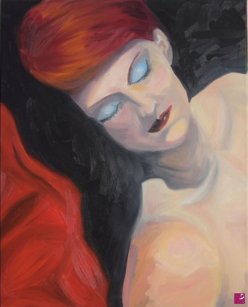 quadri in vendita online - Red hair