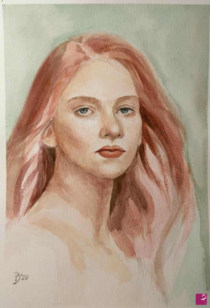quadri in vendita online - Red hair