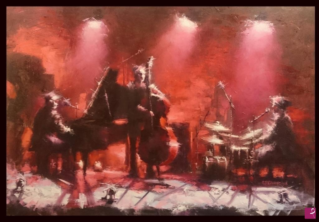 quadri in vendita online - Red Jazz