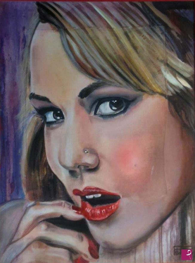 quadri in vendita online - Red Lips