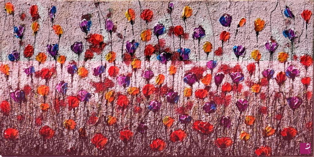 quadri in vendita online - Red Love..Poppies II