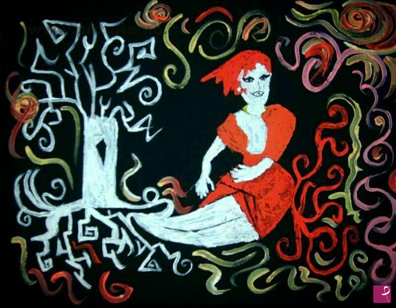 quadri in vendita online - Red Magik Woman