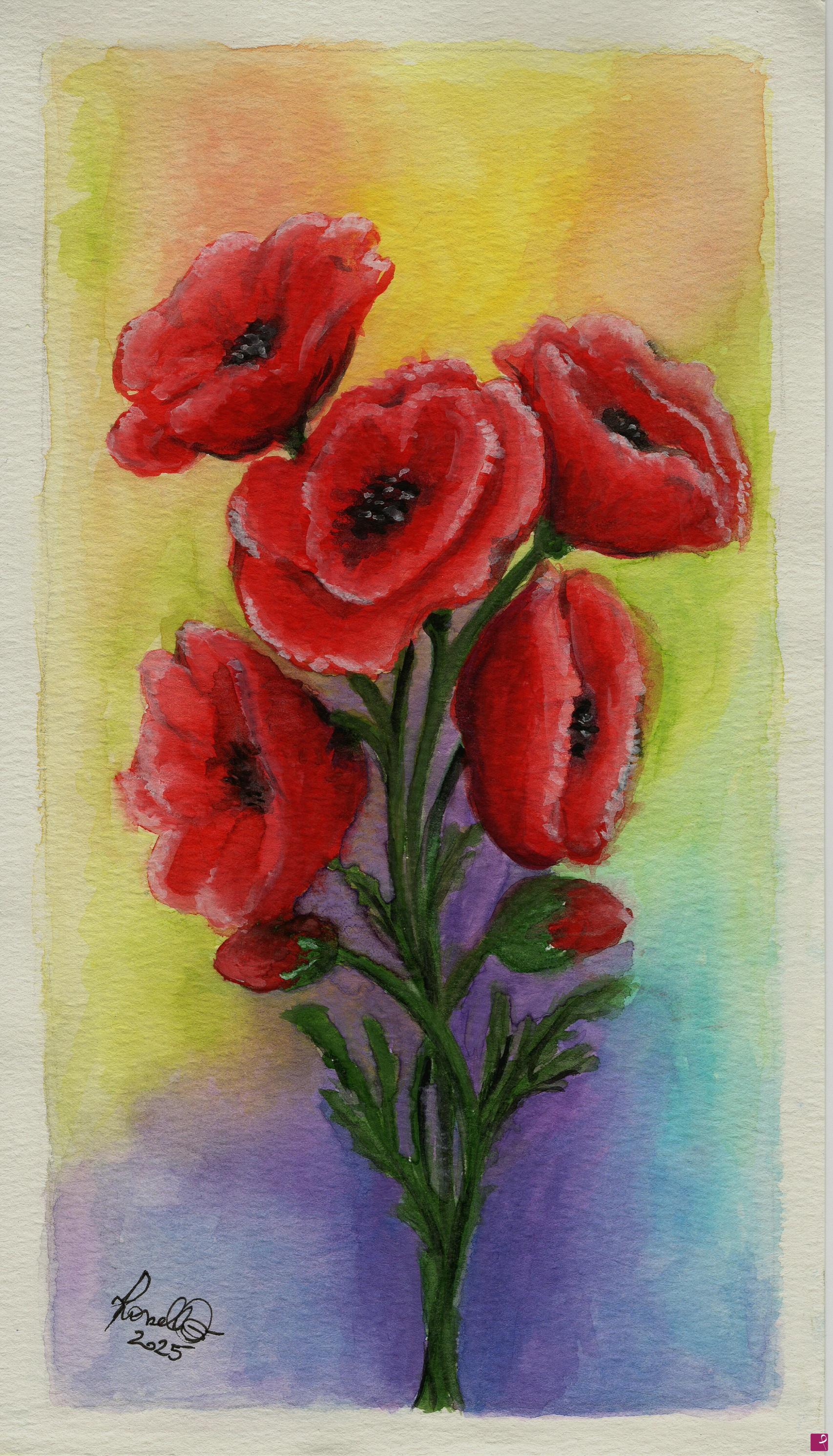 quadri in vendita online - Red Poppies