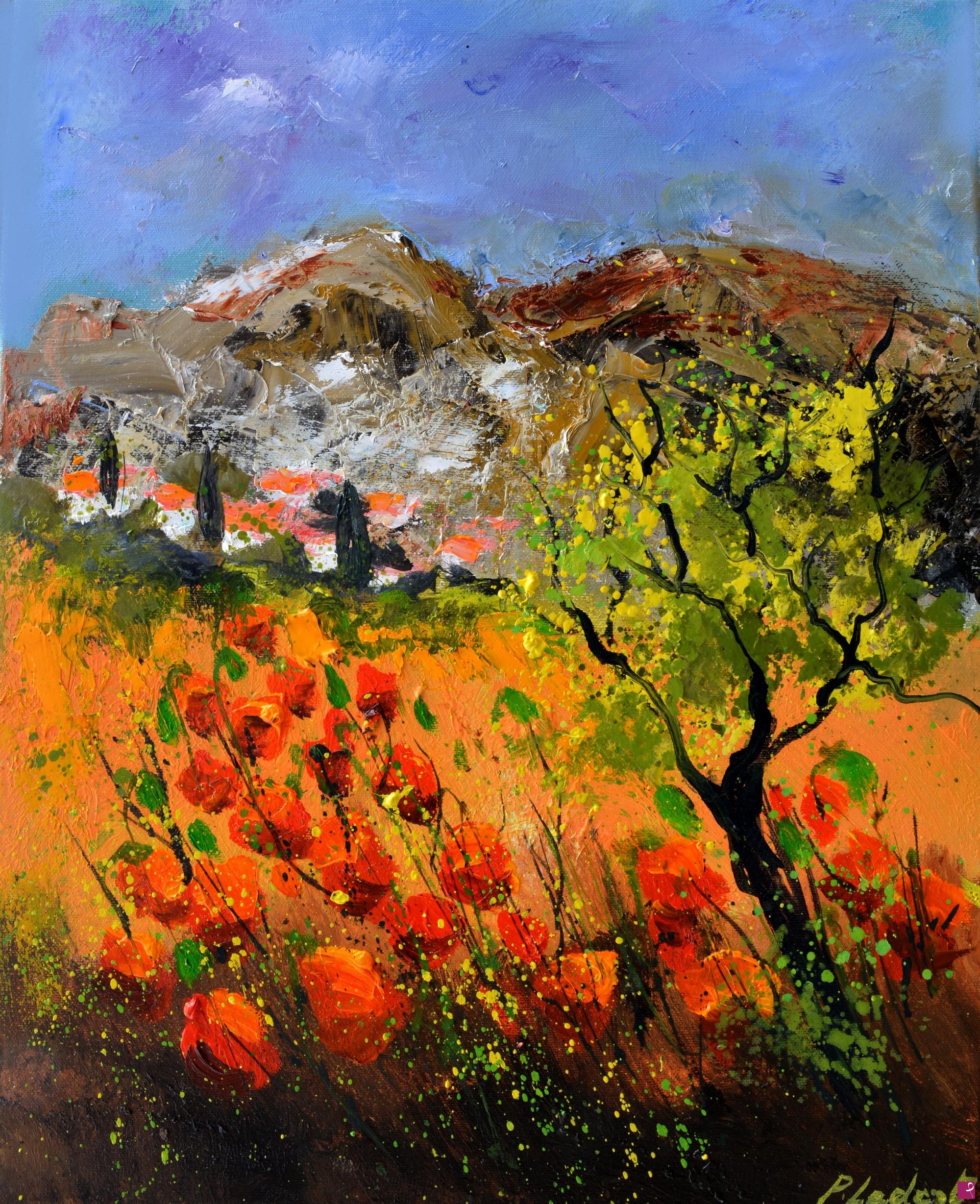 quadri in vendita online - Red poppies in Provence 