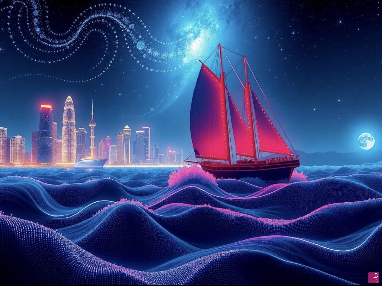 quadri in vendita online - Red sails in Dubai