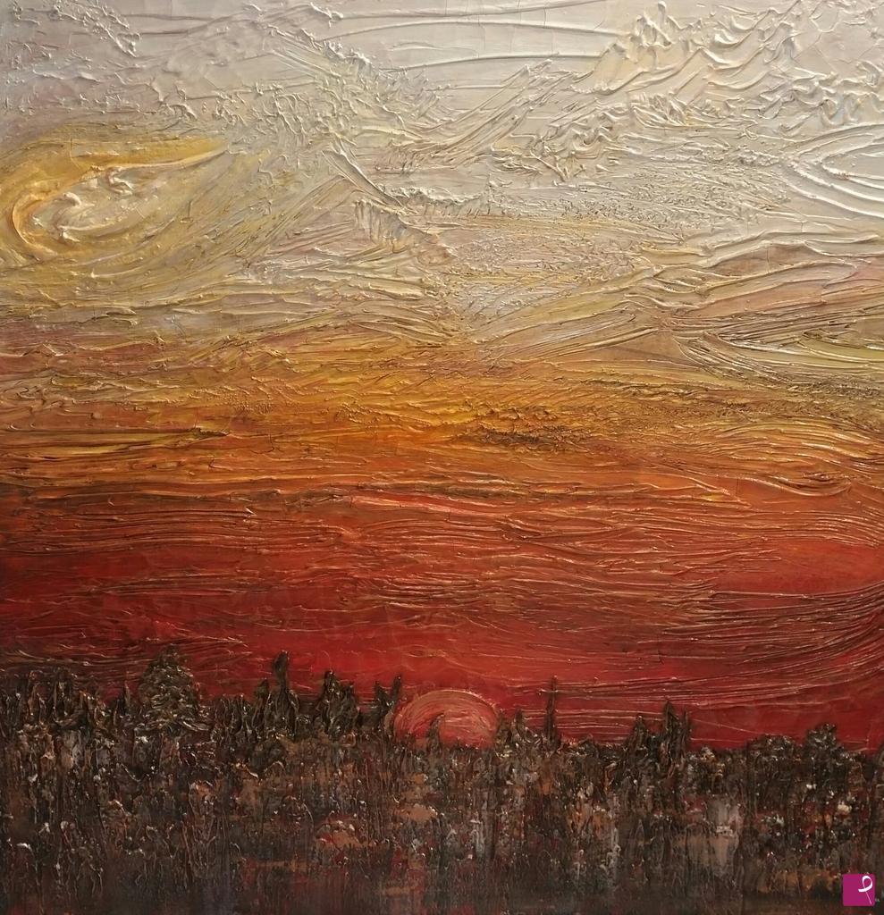 quadri in vendita online - Red Sky