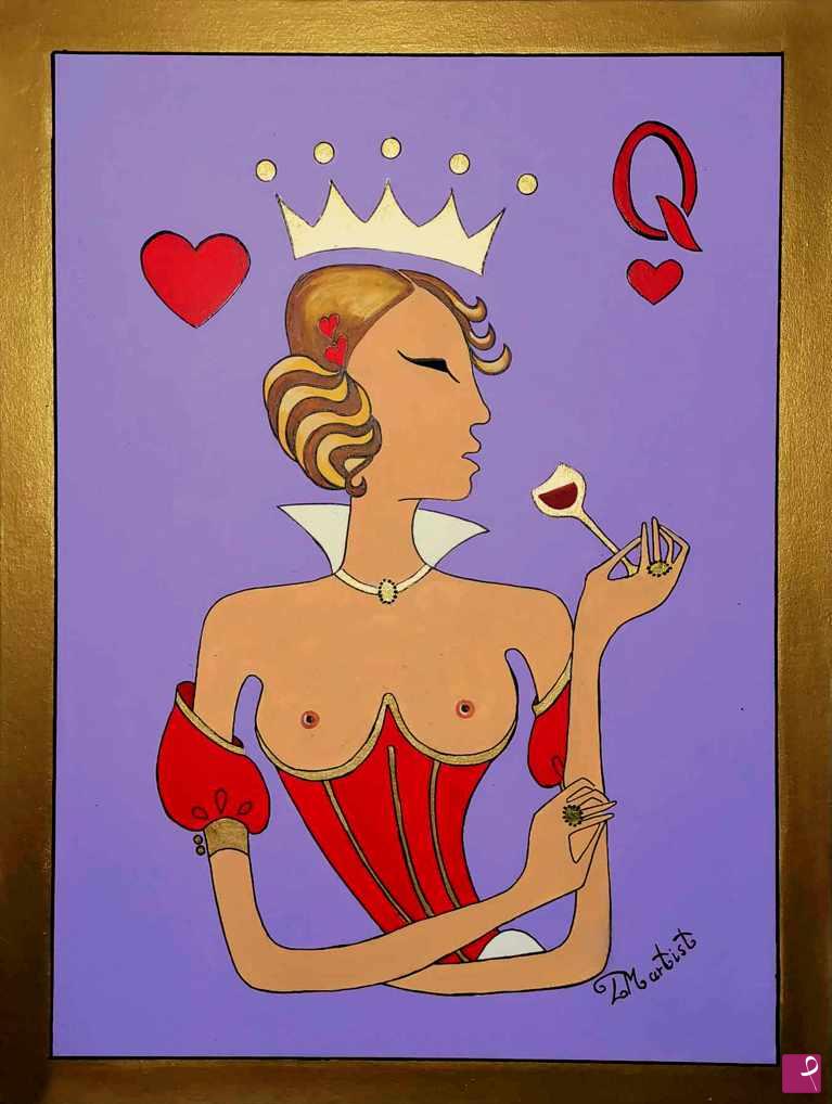 quadri in vendita online - Regina delle carte