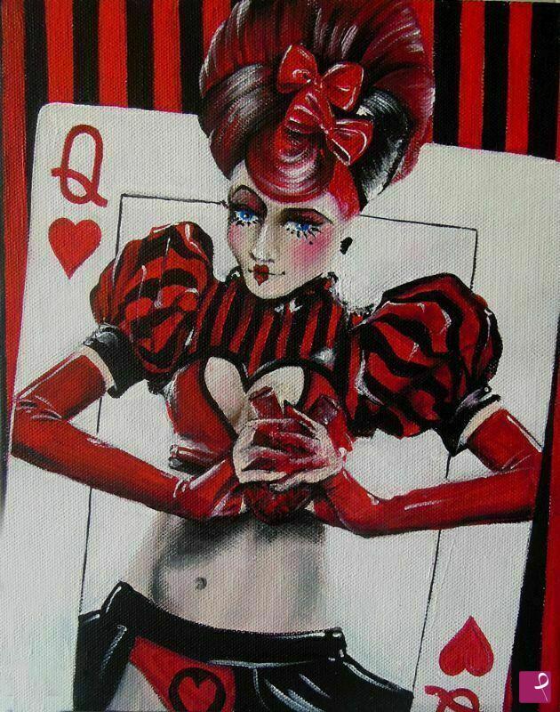 quadri in vendita online - regina di cuori