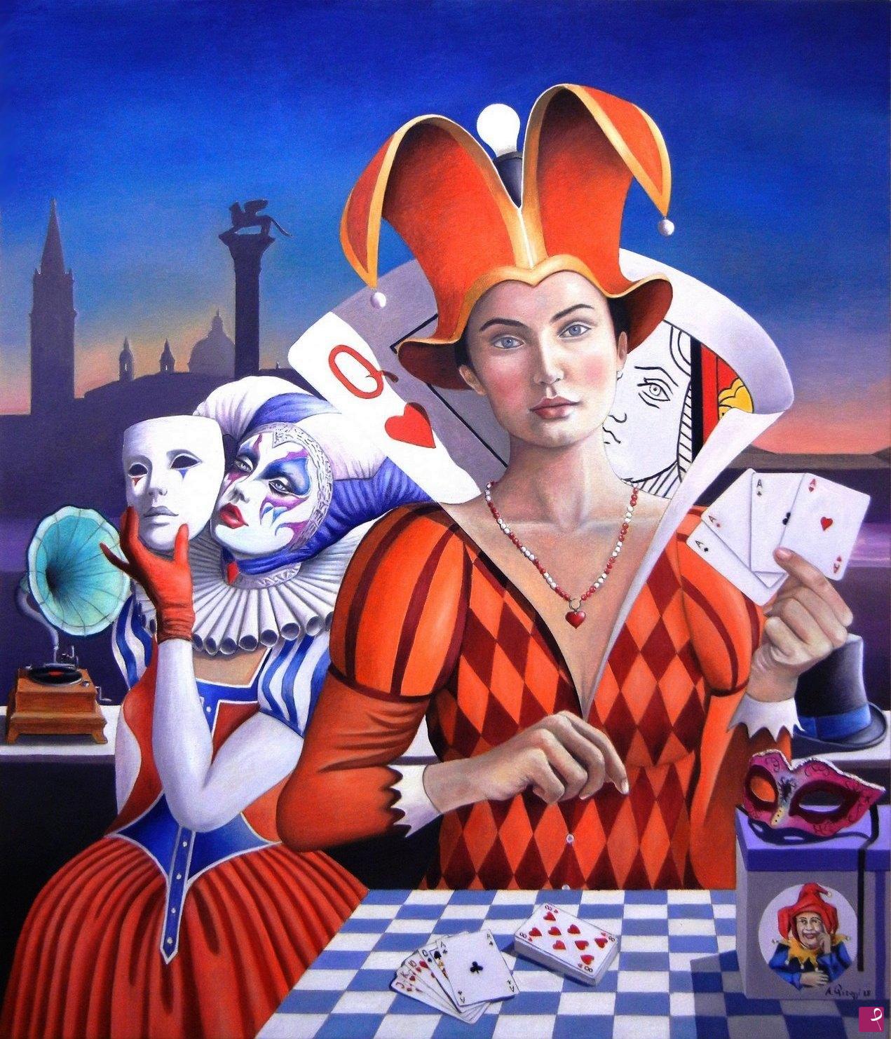 quadri in vendita online - Regina di cuori