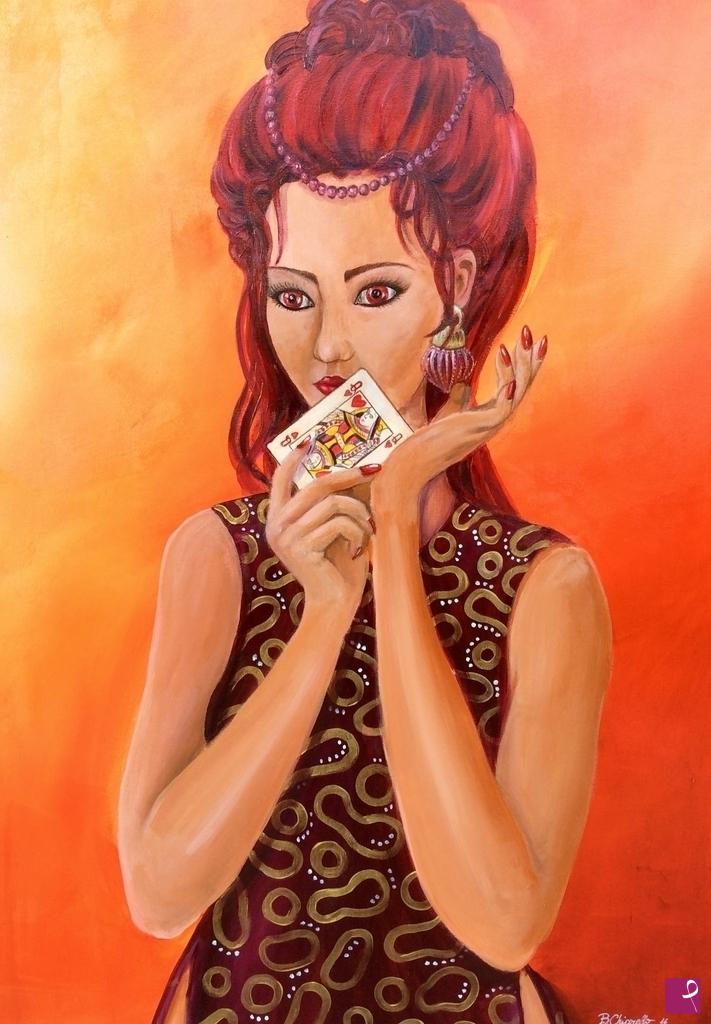 quadri in vendita online - Regina di cuori