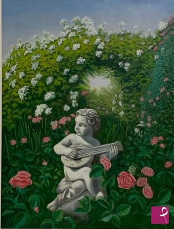 quadri in vendita online - Remo nel giardino dell'Eden