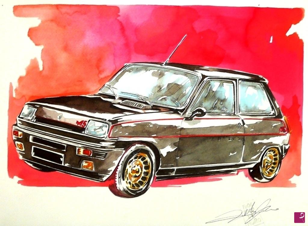 quadri in vendita online - RENAULT 5 alpine 1982