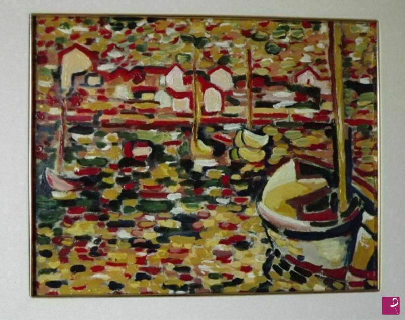 quadri in vendita online - REPLICA D'AUTORE BARCHE A L'ESTAQUE DI BRAQUE