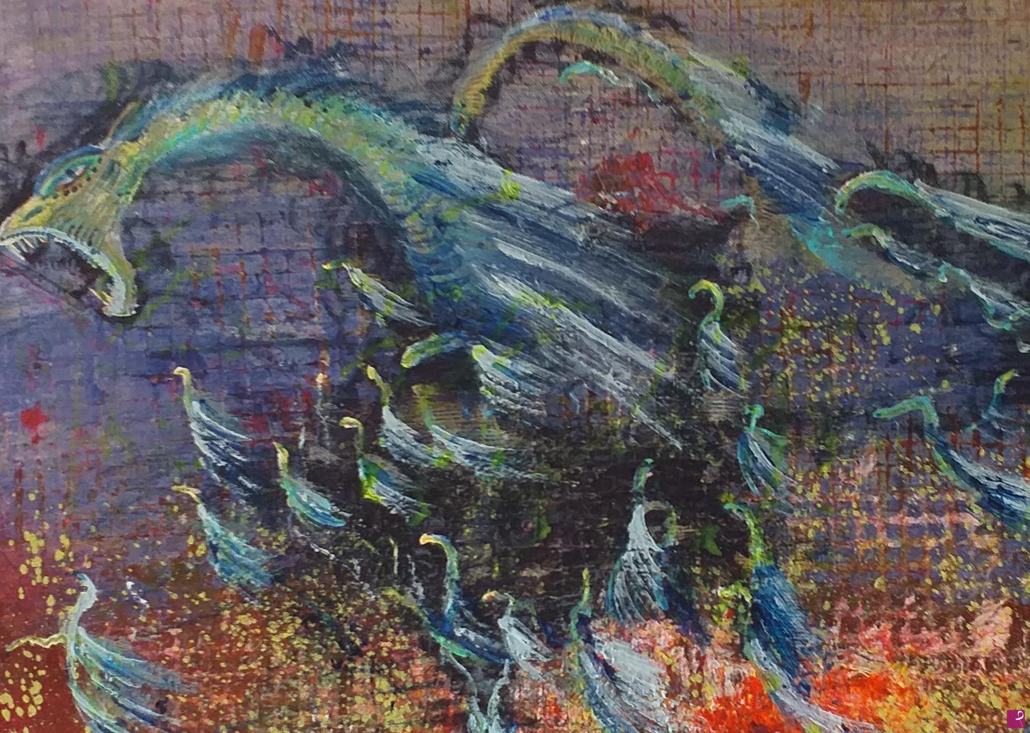 quadri in vendita online - reptilian flying creatures