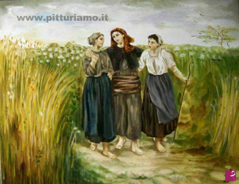 quadri in vendita online - Returning from the Fields - Ritorno dai campi