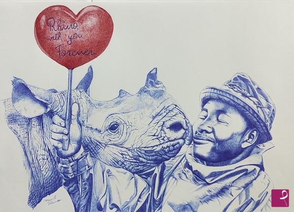quadri in vendita online - Rhino with you Forever