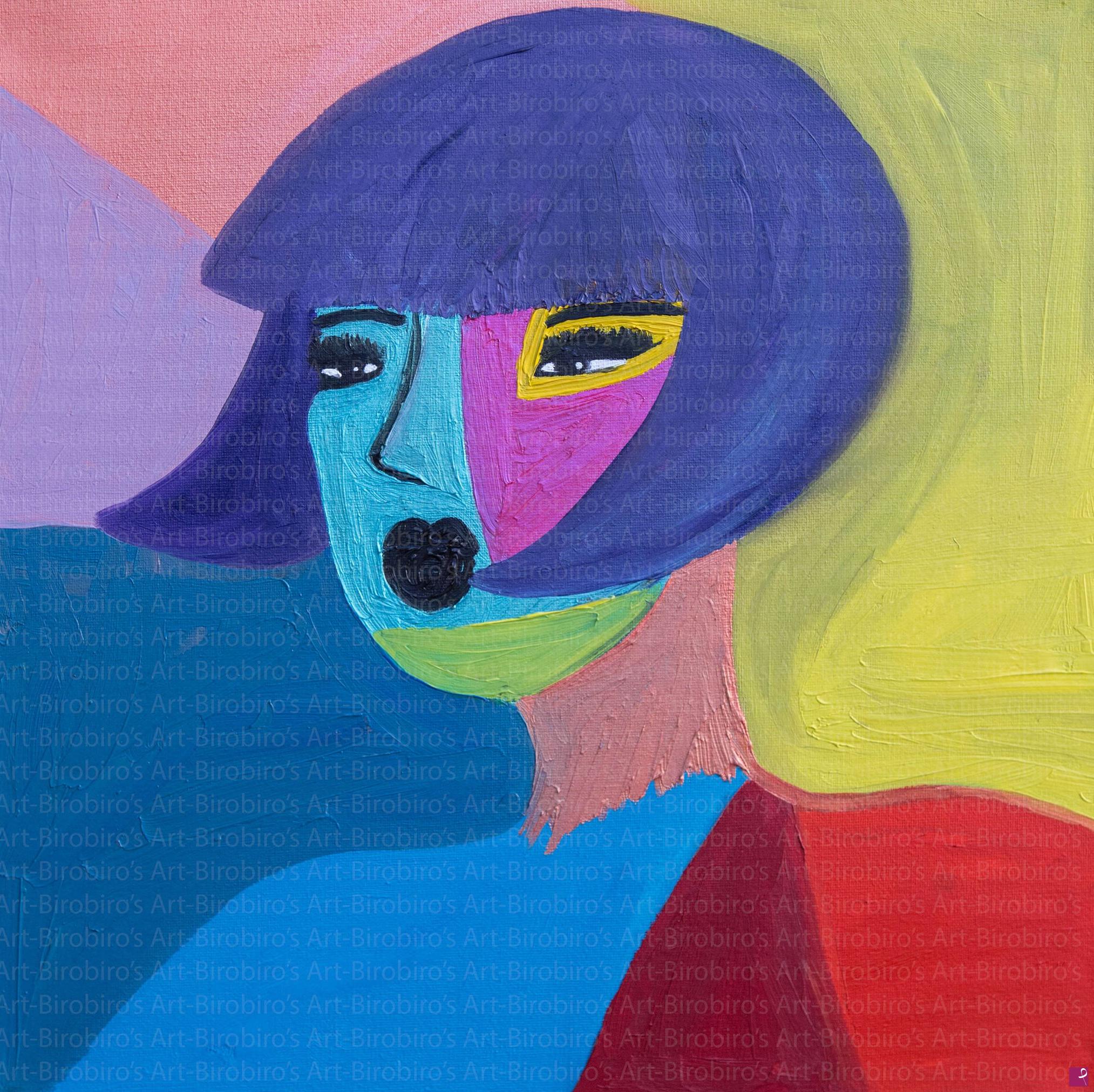 quadri in vendita online - "Ricordando Valentina versione pop." Olio su tela 40x40