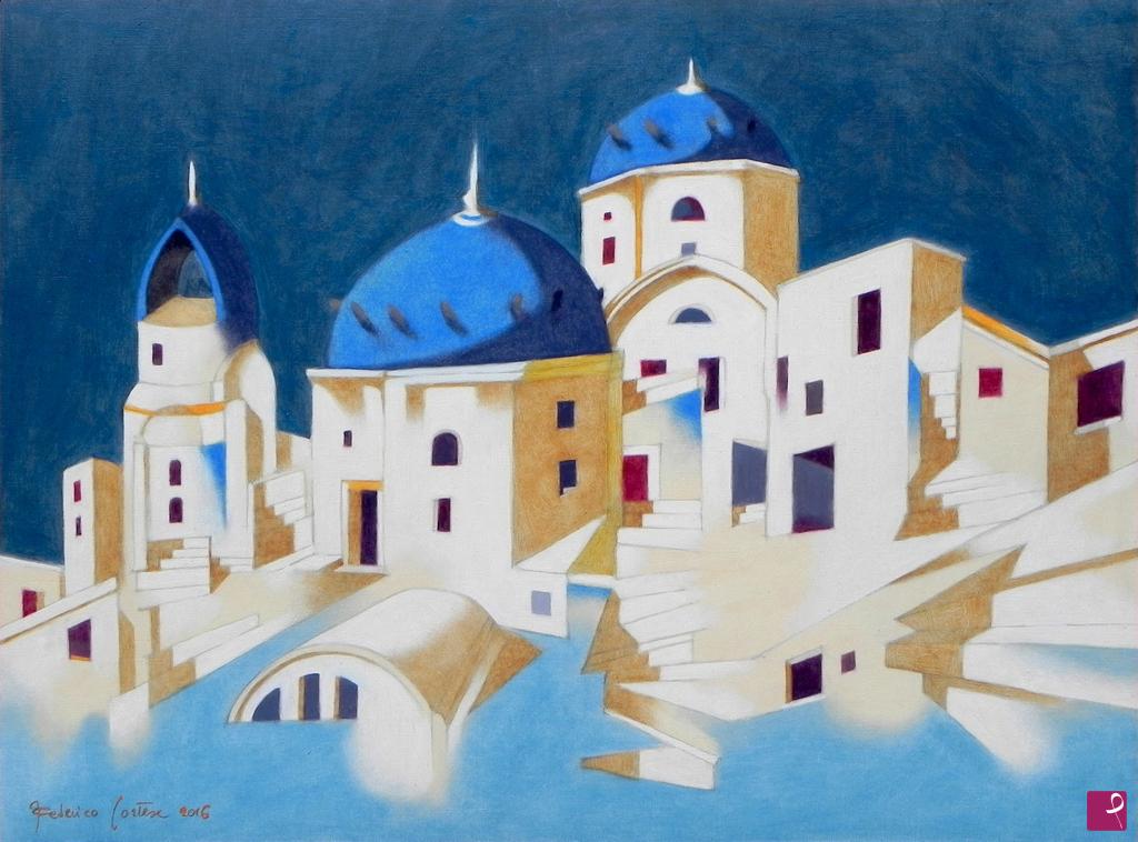 quadri in vendita online - Ricordo di Santorini