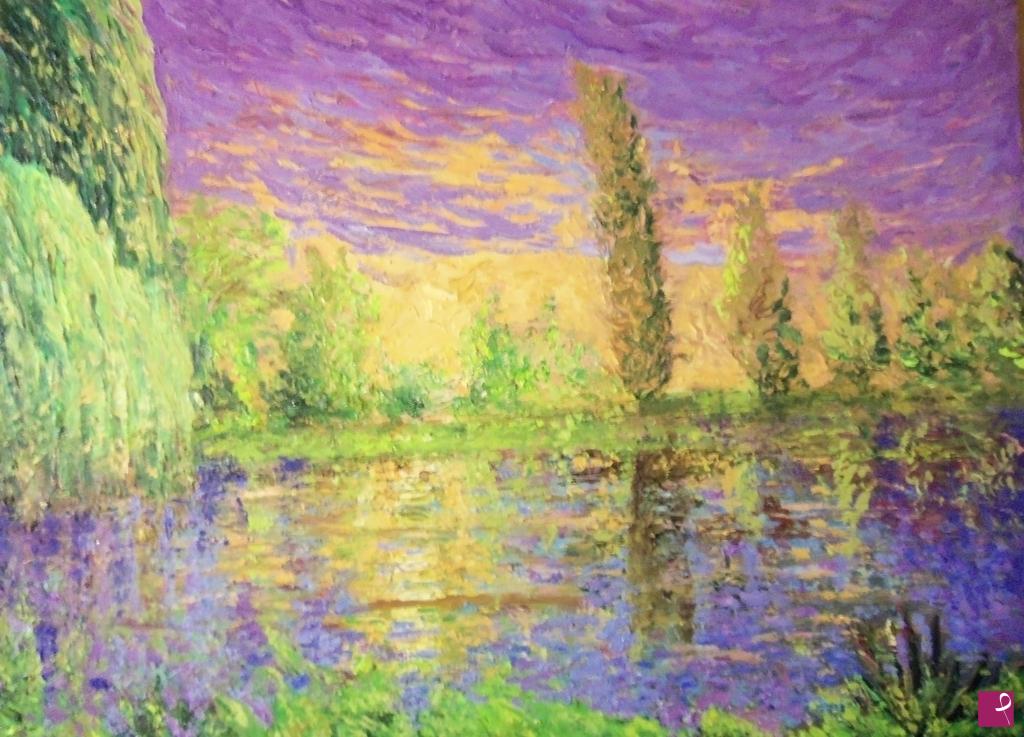 quadri in vendita online - Riflessi al tramonto