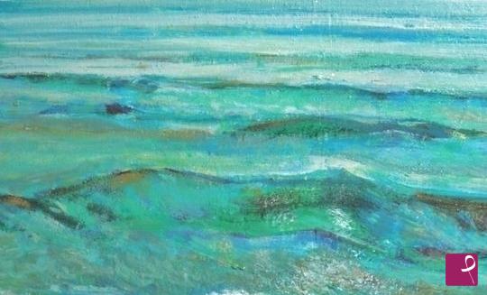 quadri in vendita online - riflessi di luce nel mare increspato