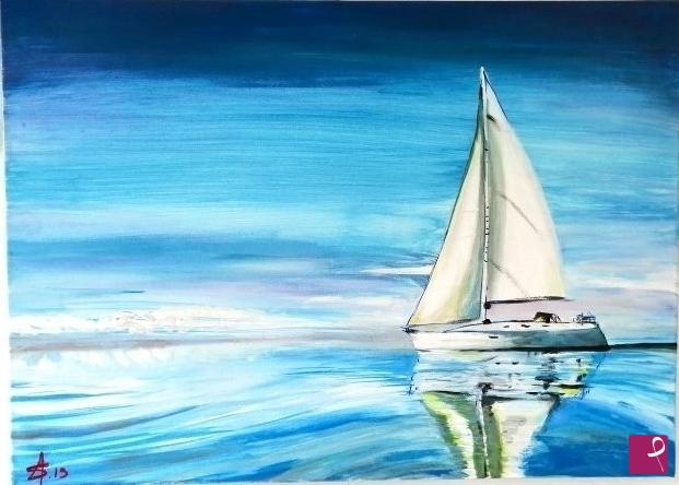 quadri in vendita online - Riflessi di vela