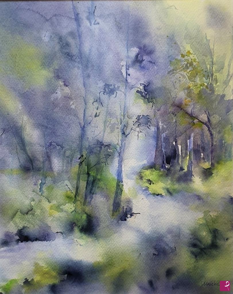 quadri in vendita online - Riflessi nel bosco