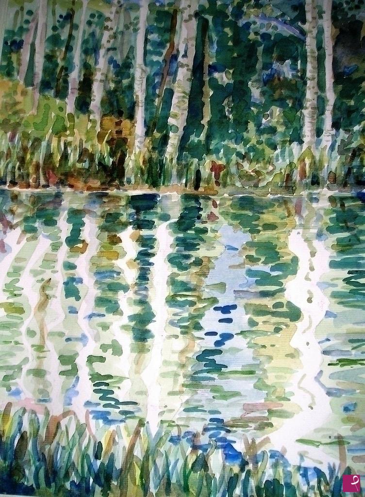 quadri in vendita online - riflessi nell'acqua
