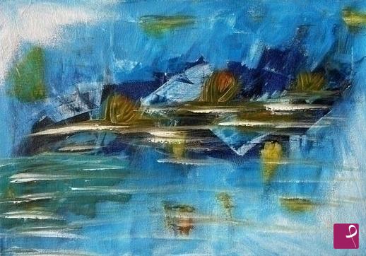 quadri in vendita online - Riflessi sul lago