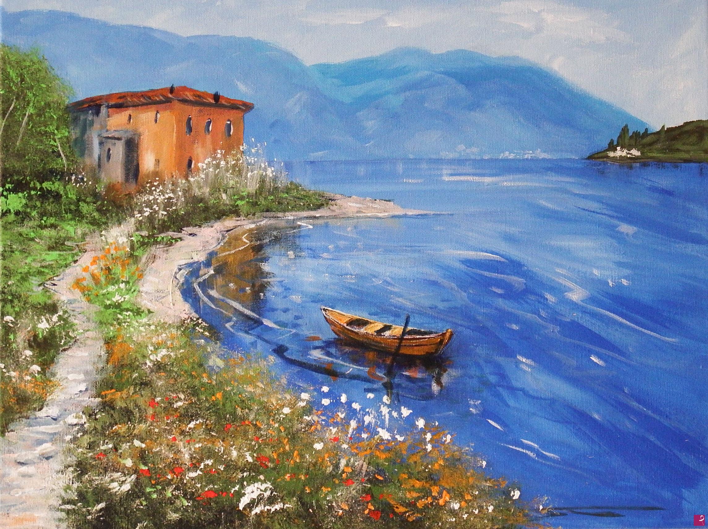 quadri in vendita online - Riflessi sul lago