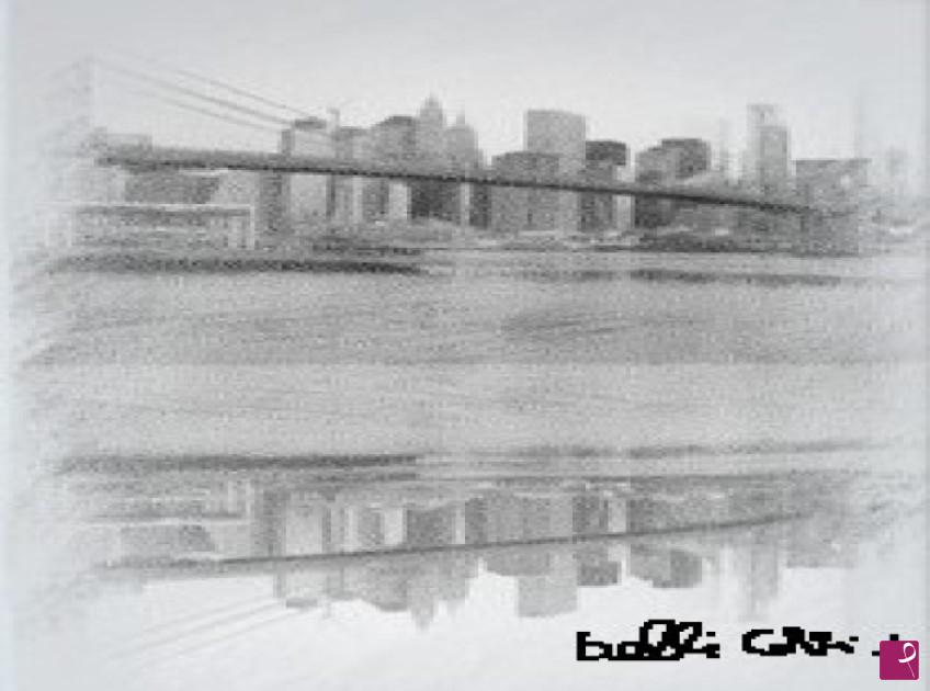 quadri in vendita online - Riflesso del ponte di Brooklyn