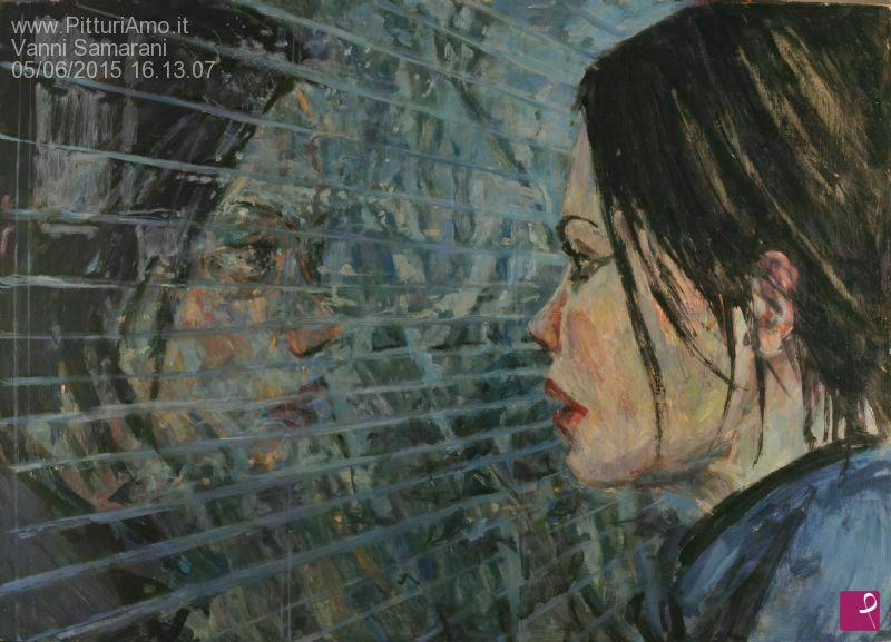 quadri in vendita online - Riflesso di donna