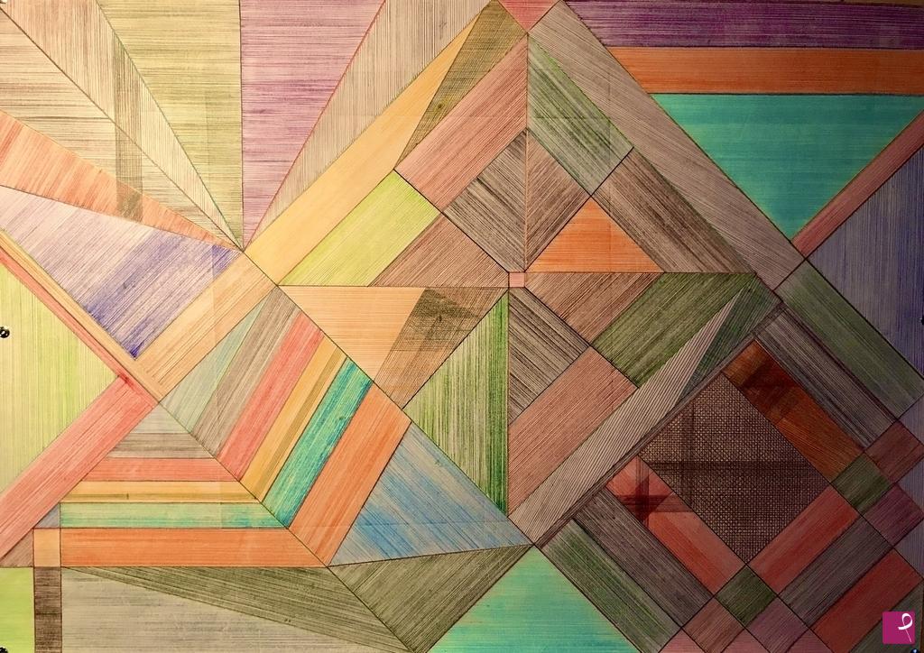 quadri in vendita online - RIGHE GEOMETRIE E COLORI